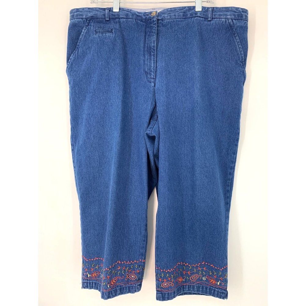 Women’s westbound II essentials embroider Capri jeans 22W 5846 - Picture 3 of 8